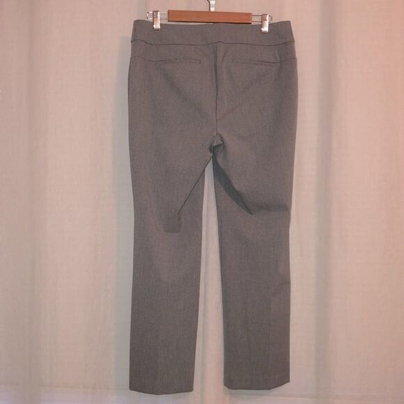 LOFT 12P Julie Straight Gray White Mini Plaid Dress Slacks Trousers - Picture 3 of 16